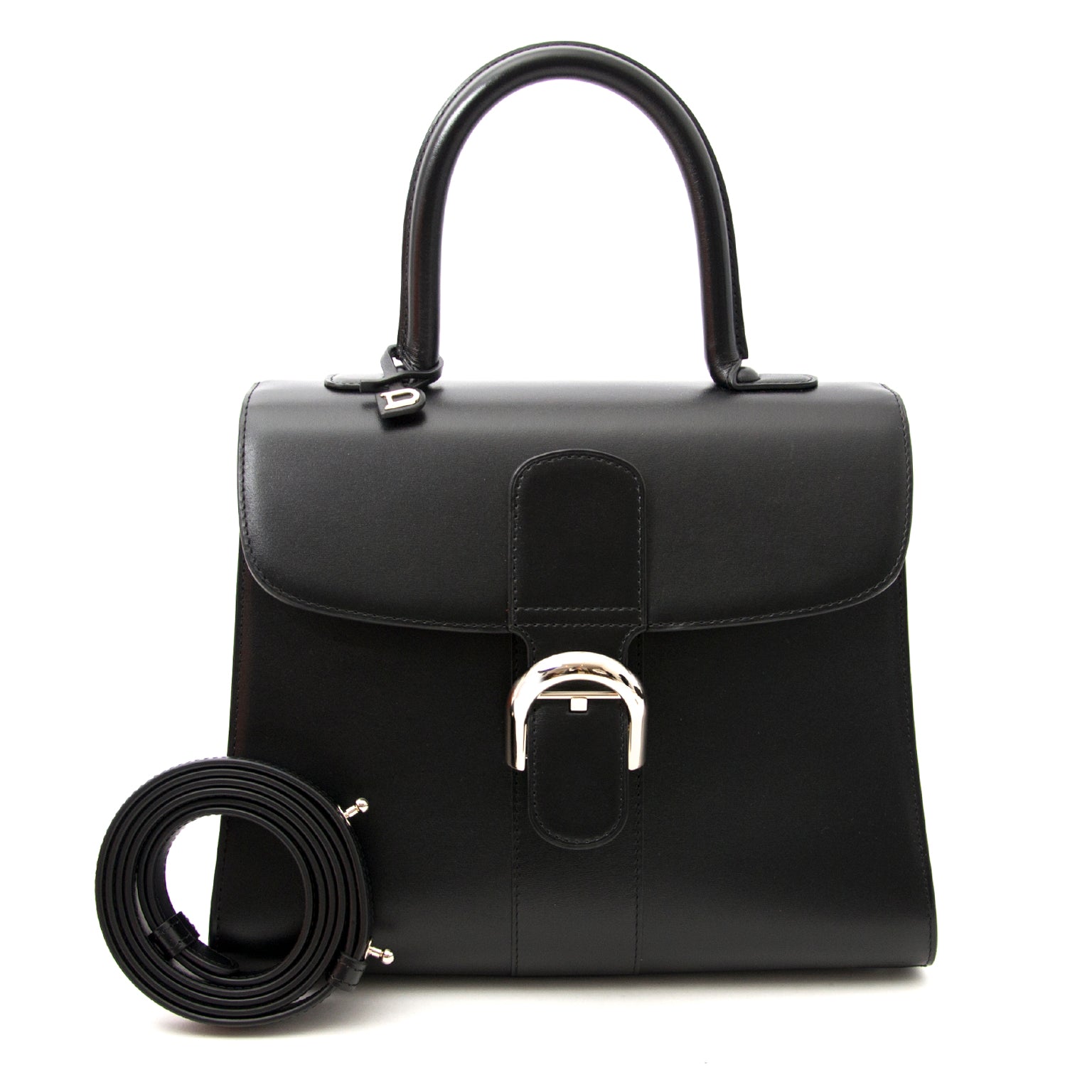 real real brand new Brand New Delvaux Black Brillant MM PHW + STRAP