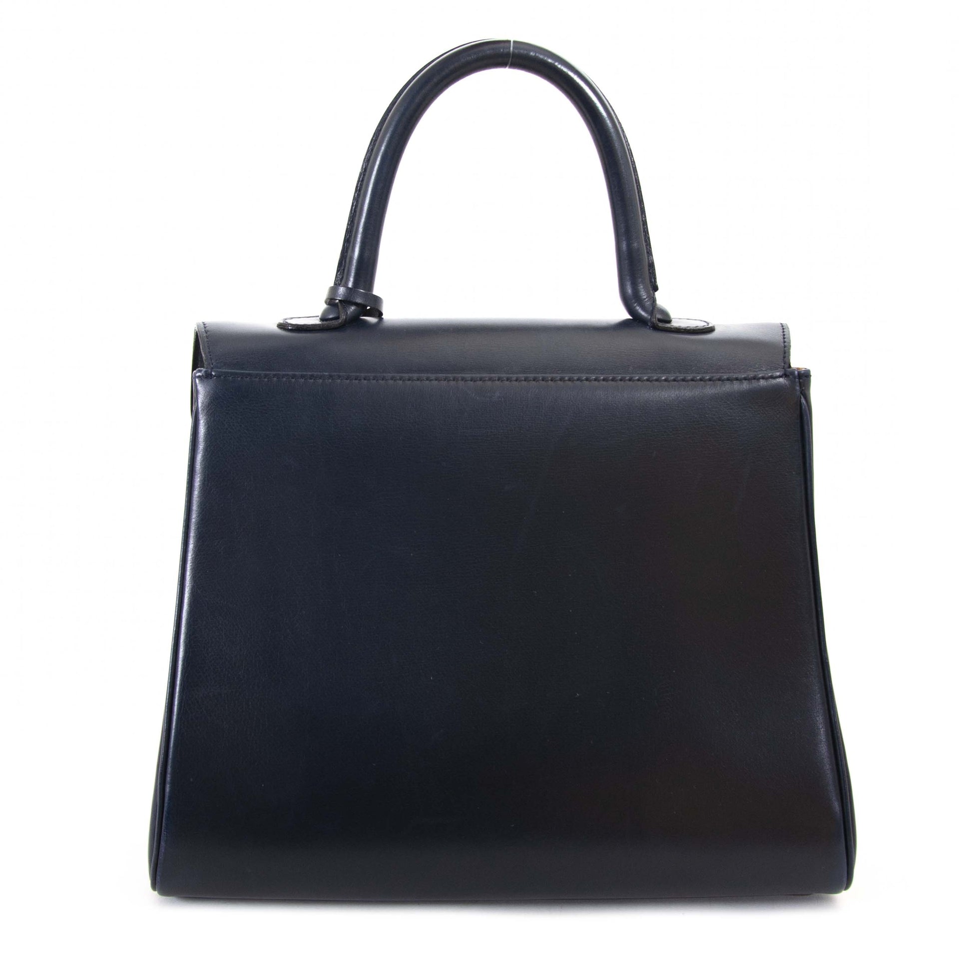 We buy and sell your authentic Delvaux Navy Blue Brillant MM GHW