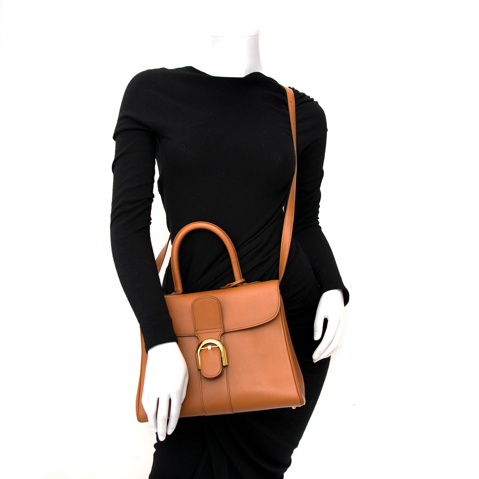 Delvaux Cognac Brillant MM + Strap
