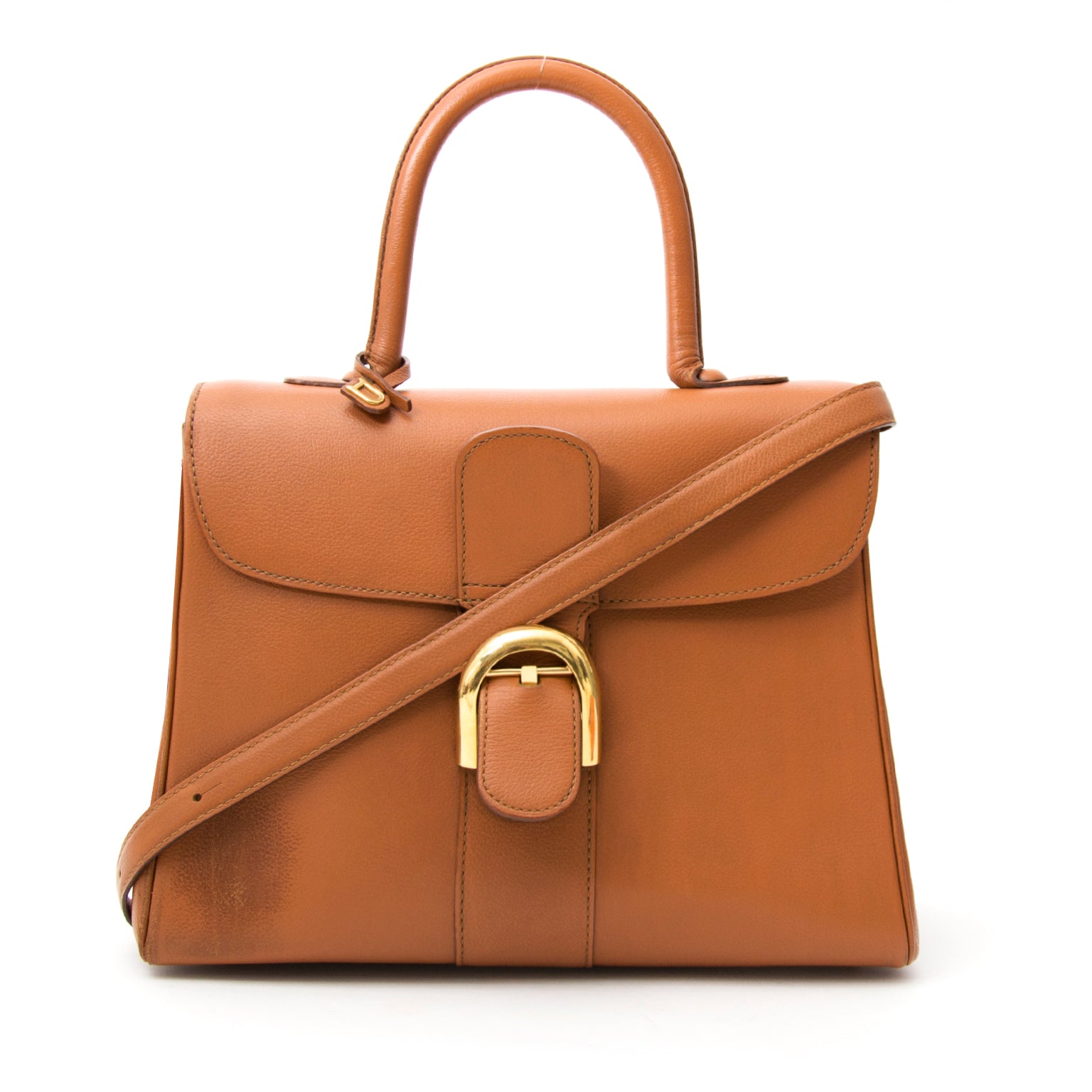 Delvaux Cognac Brillant MM + Strap