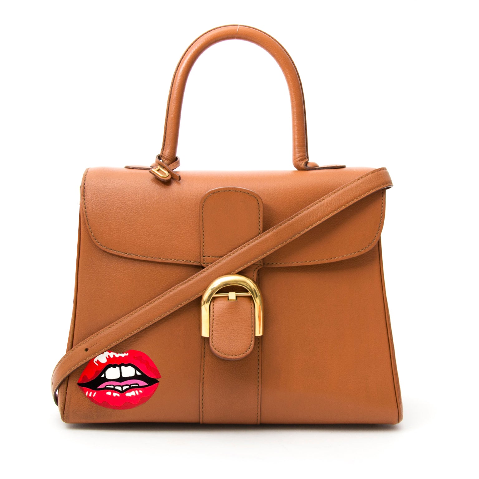 Delvaux Cognac Brillant MM + Strap