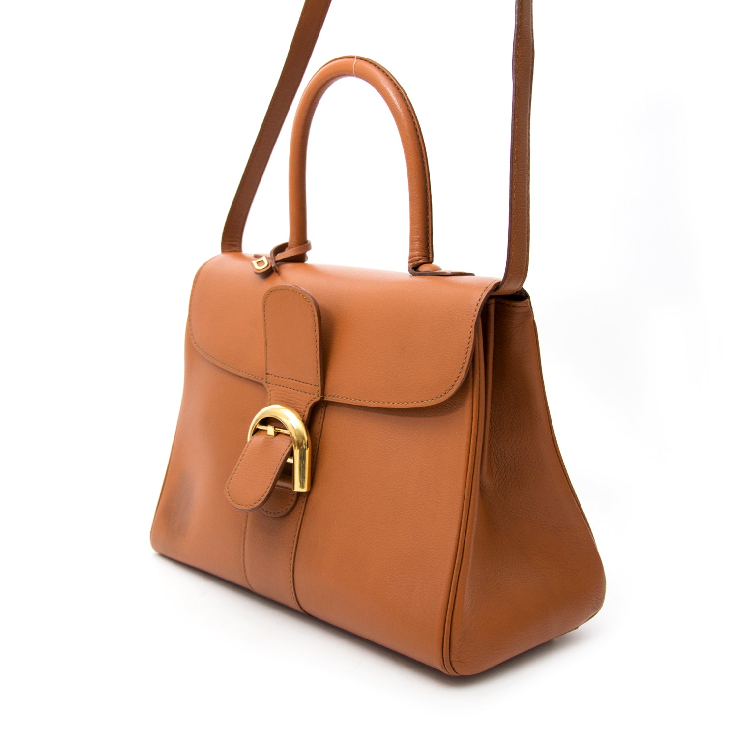 Delvaux Cognac Brillant MM + Strap