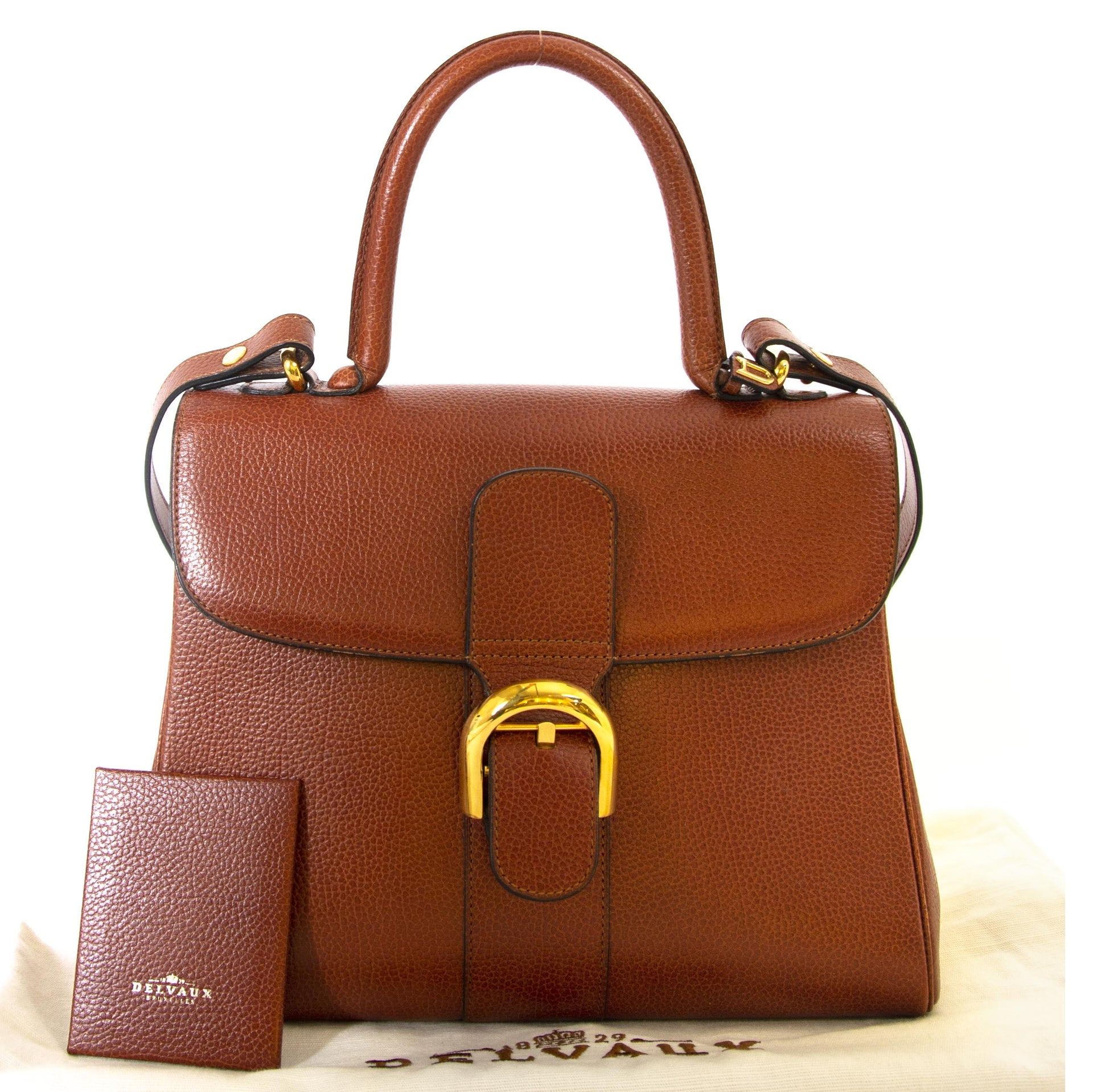 Delvaux Brillant Brown MM Bag now for sale at labellov vintage fashion webshop belgium