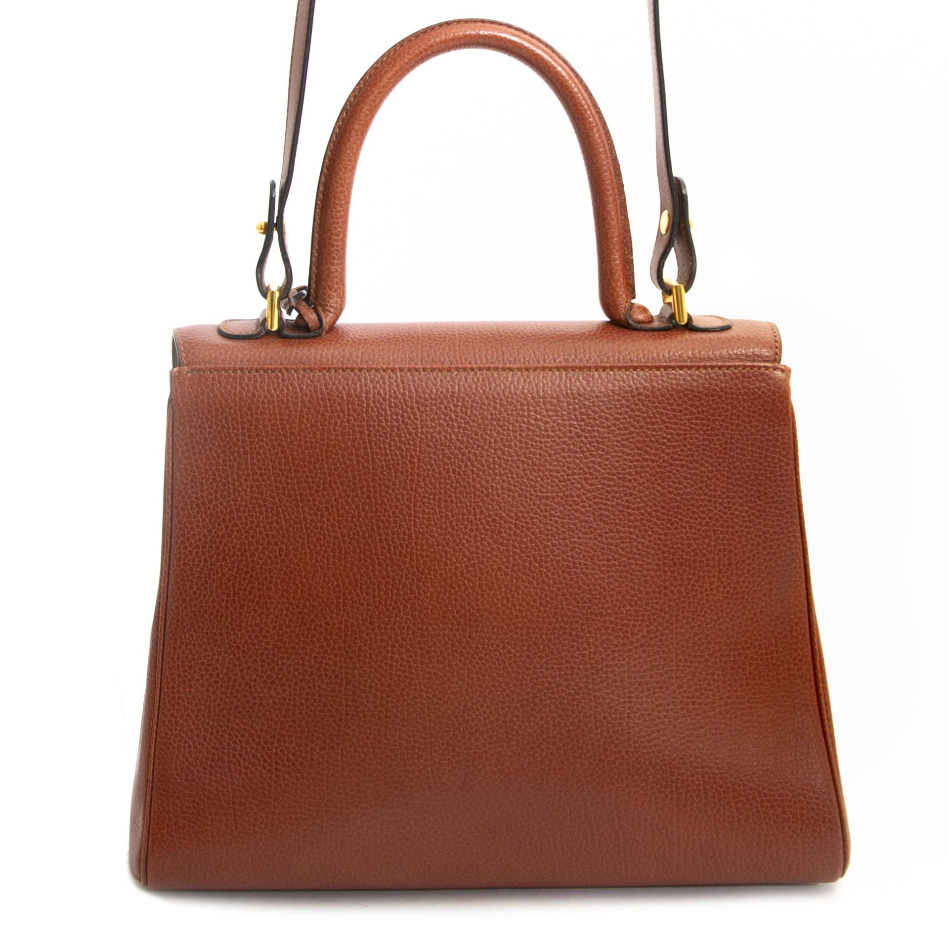 Delvaux Brillant Brown MM Bag now for sale at labellov vintage fashion webshop belgium