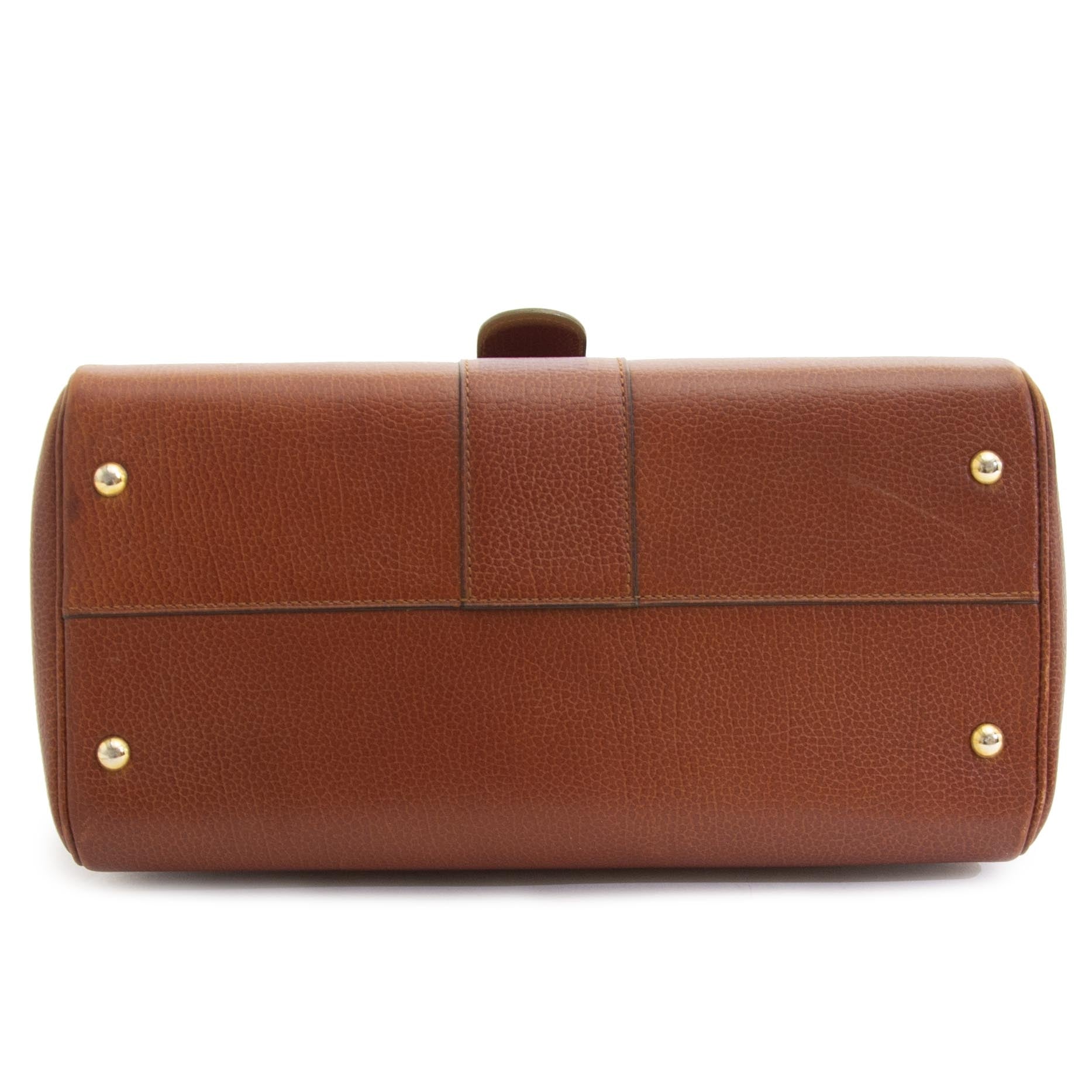 Delvaux Brillant Brown MM Bag now for sale at labellov vintage fashion webshop belgium