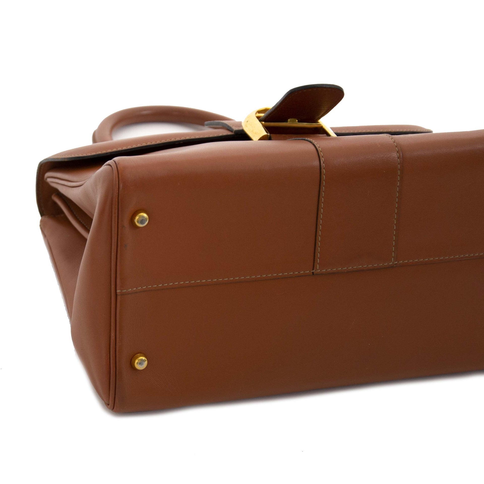 koop veilig online tegen de beste Delvaux Cognac Brillant MM