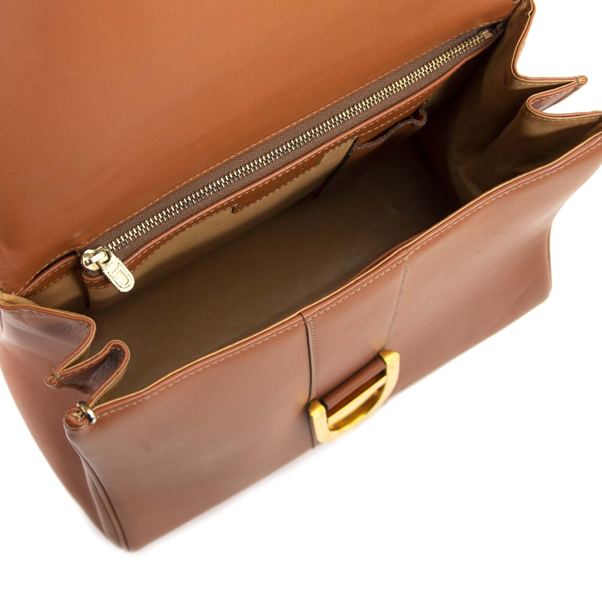 Delvaux Cognac Brillant MM veilig online Delvaux Cognac Brillant MM
