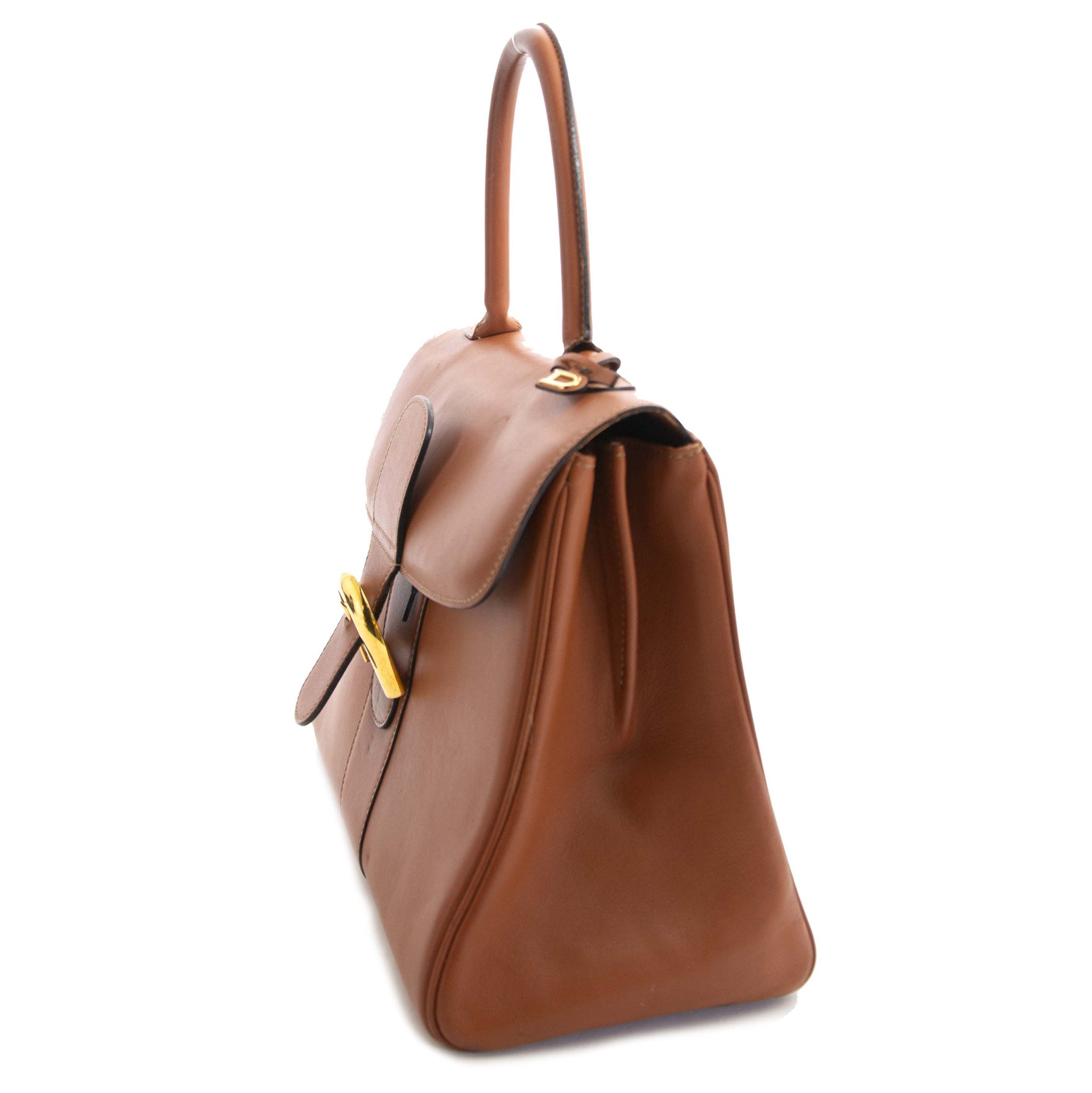 Delvaux Cognac Brillant MM veilig online Delvaux Cognac Brillant MM