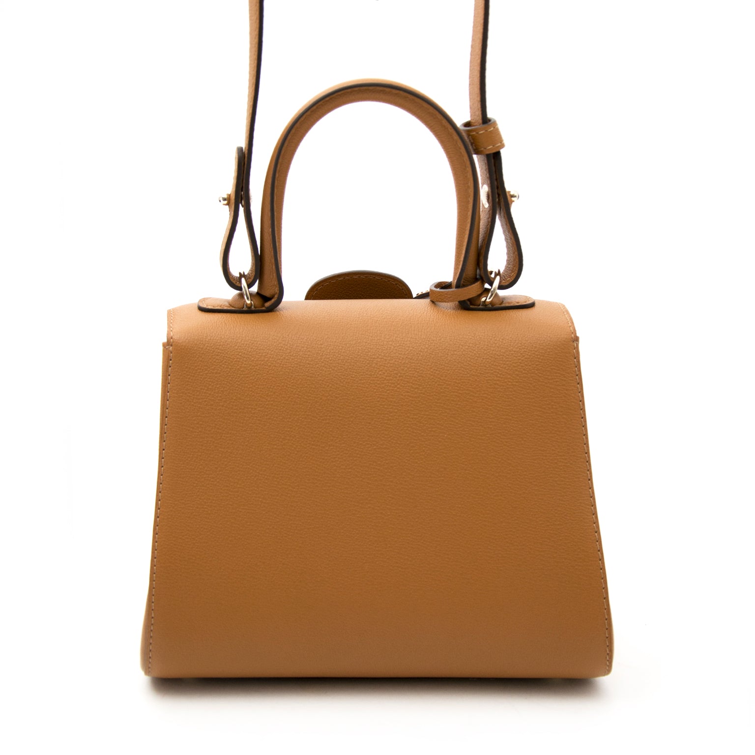 authentic secondhand Delvaux Cognac Brillant mini online
