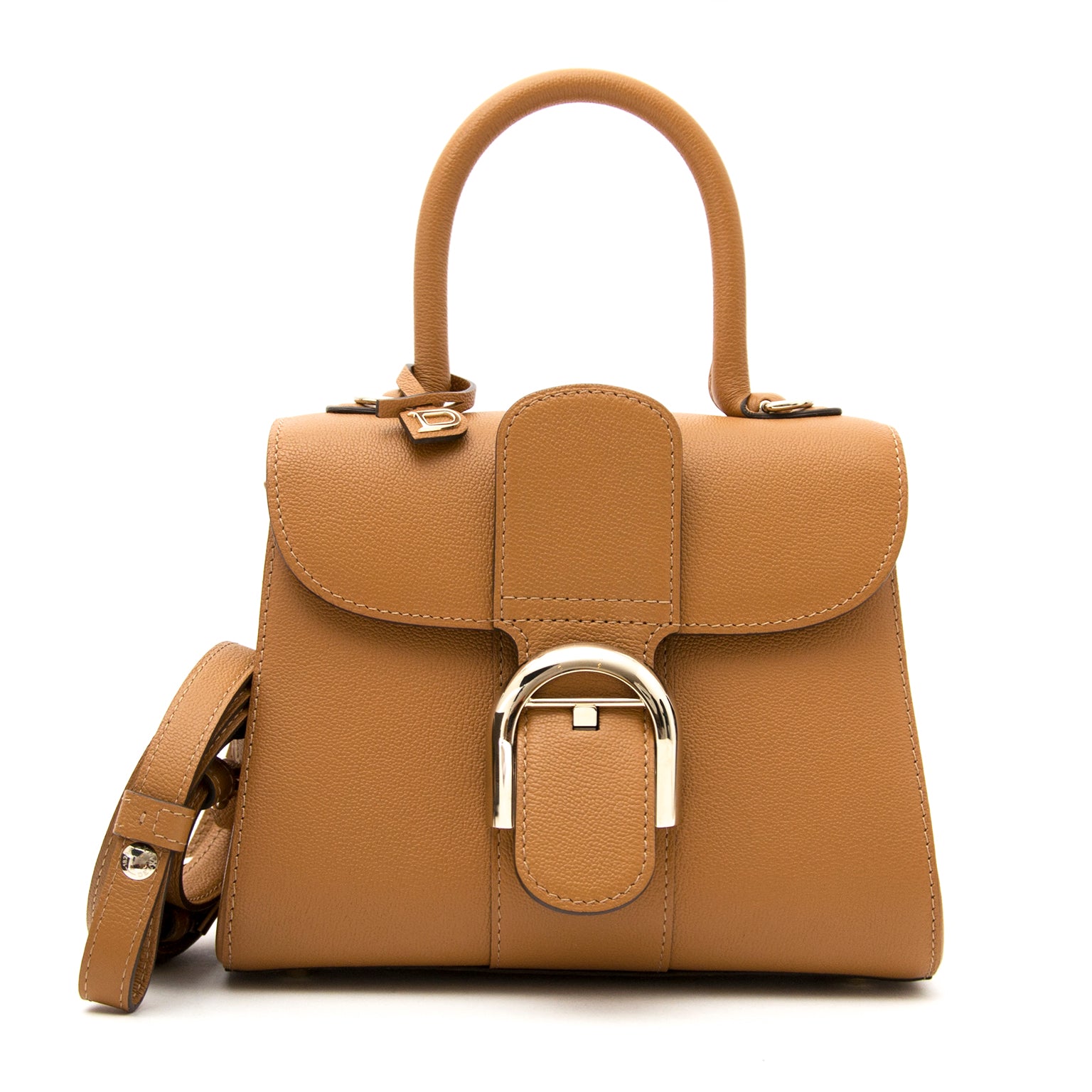 koop een authentieke Delvaux Cognac Brillant mini veilig online