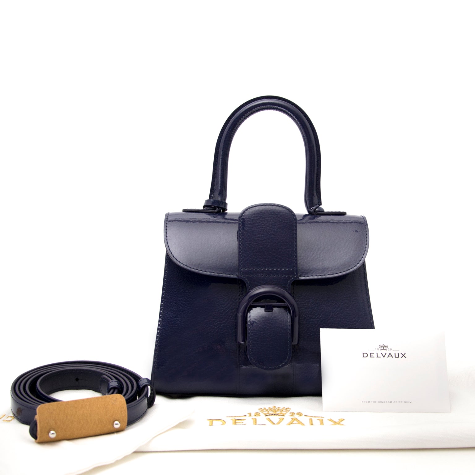 Buy safe and secure online at labellov.com for the best price brand new delvaux brillant mini vernis indigo bleu