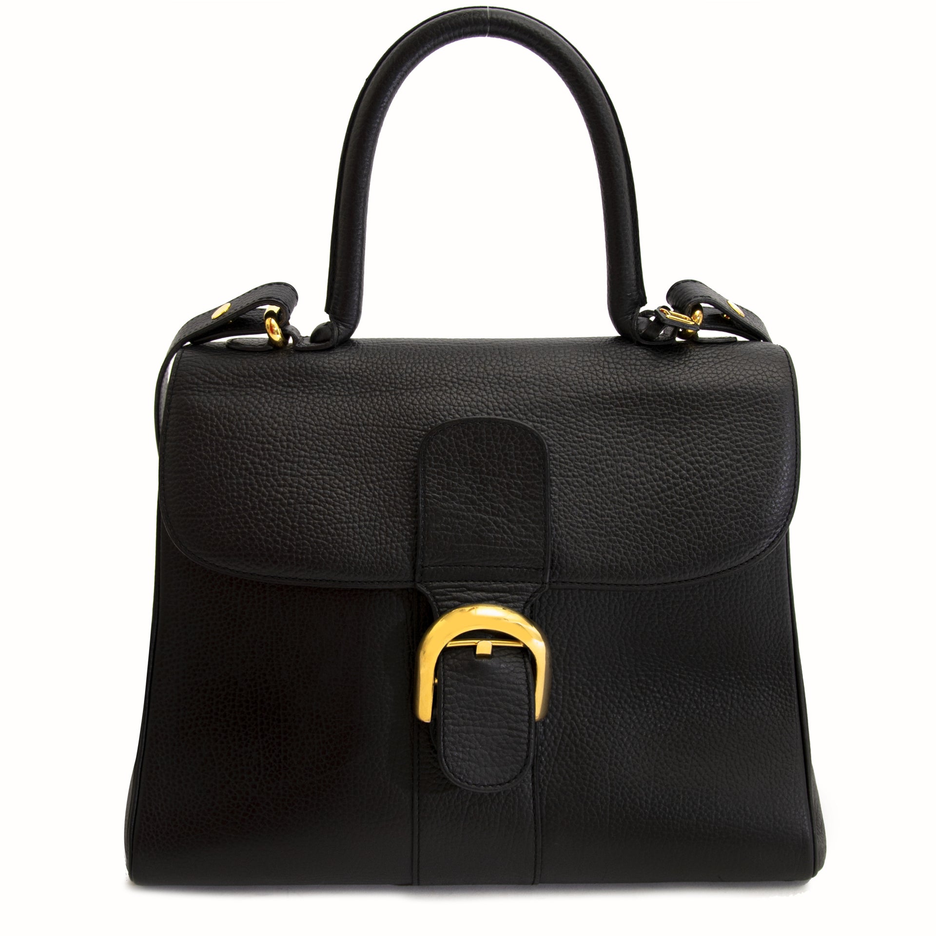 Delvaux Black Brillant MM + Strap for sale online at Labellov secondhand luxury