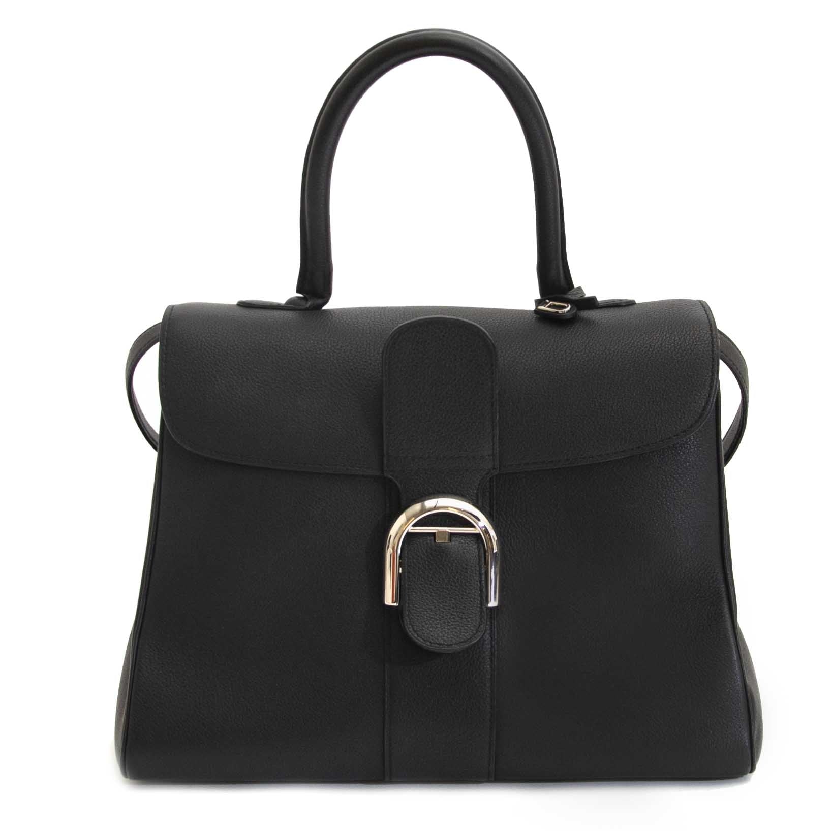 Delvaux Brillant Black MM Bag + Strap now for sale at labellov vintage fashion webshop belgium