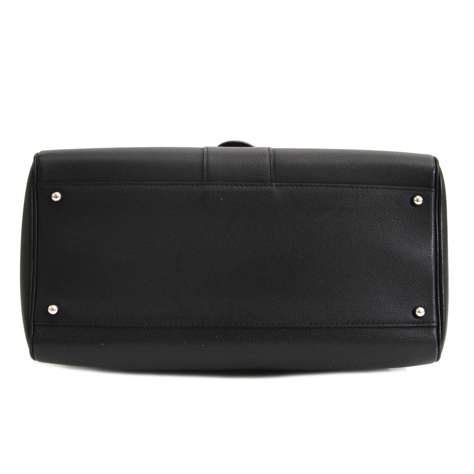 Delvaux Brillant Black MM Bag + Strap now for sale at labellov vintage fashion webshop belgium