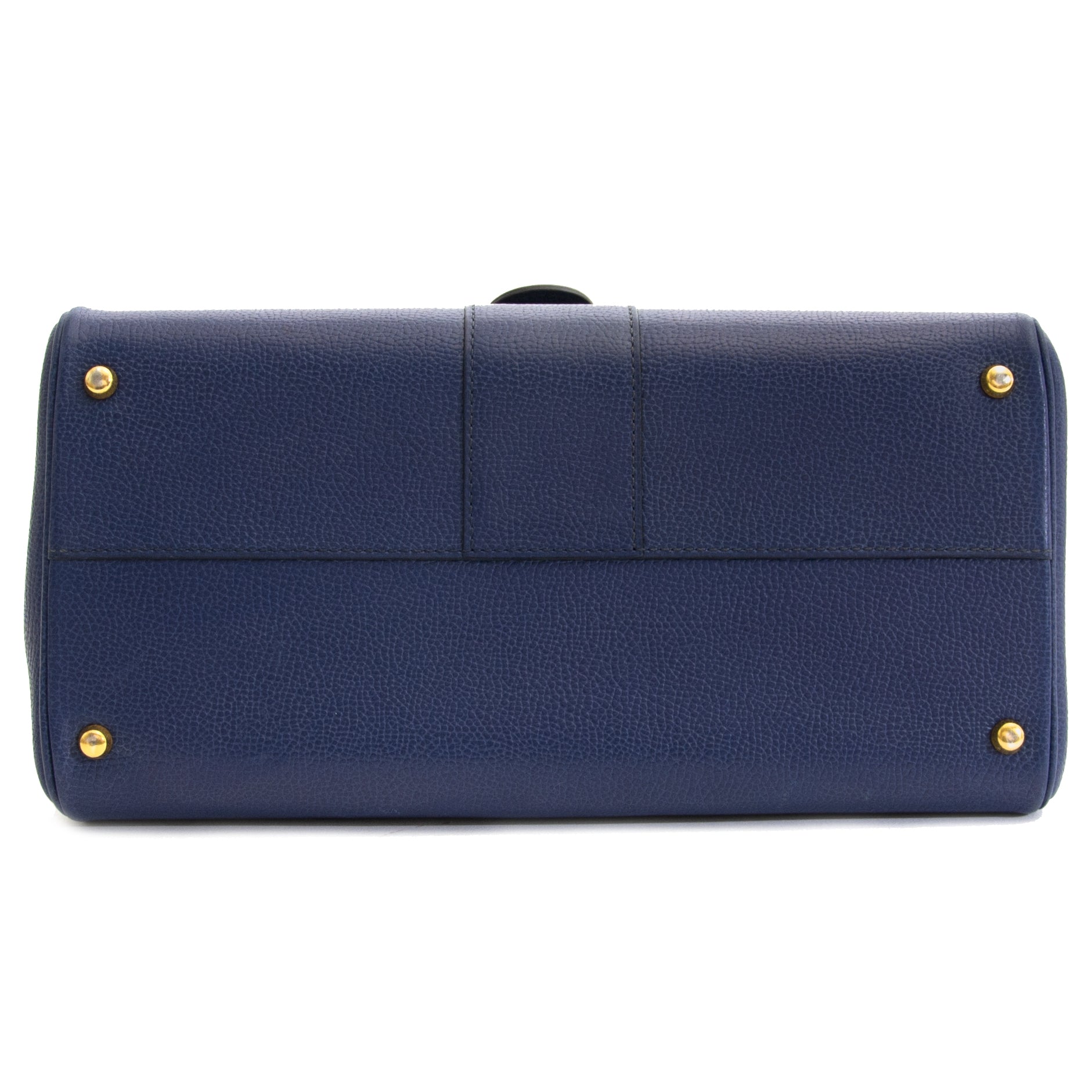 Koop authentieke tweedehands Delvaux Brilliant MM Navy Blue online webshop LabelLOV