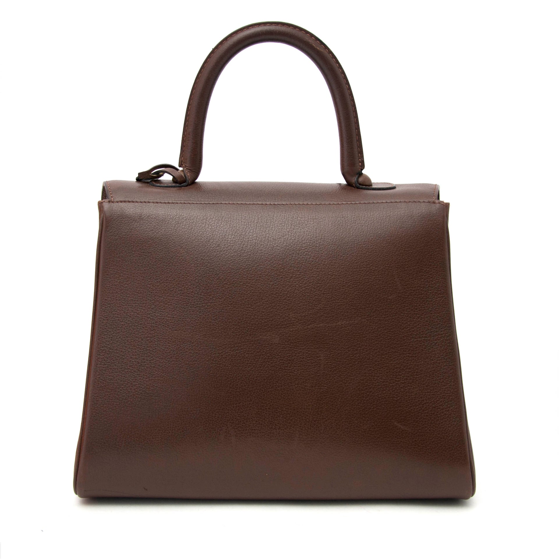 shop safe online secondhand Delvaux Brown Brillant MM GHW