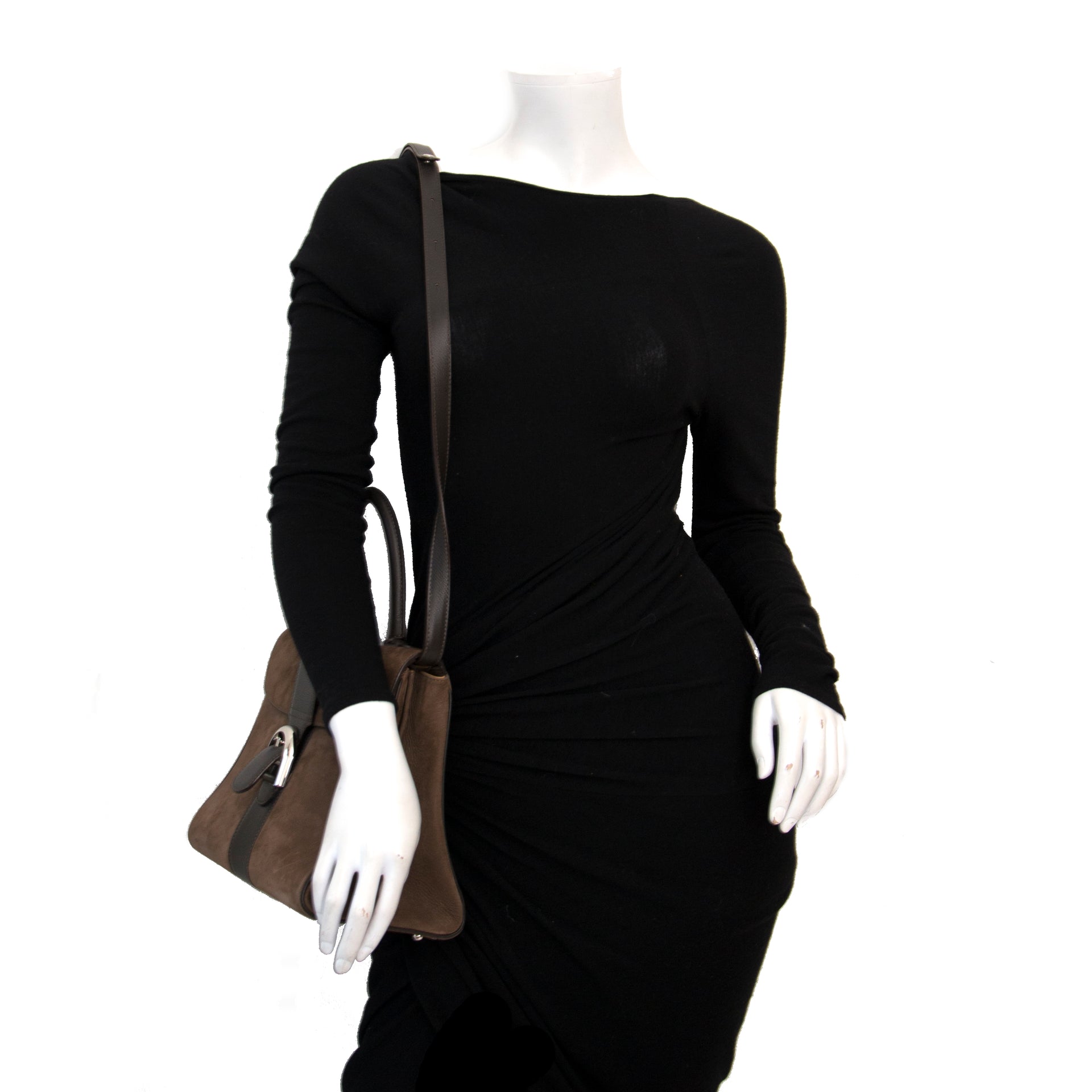 Delvaux Brown Bicolor Brillant MM + Strap acheter
