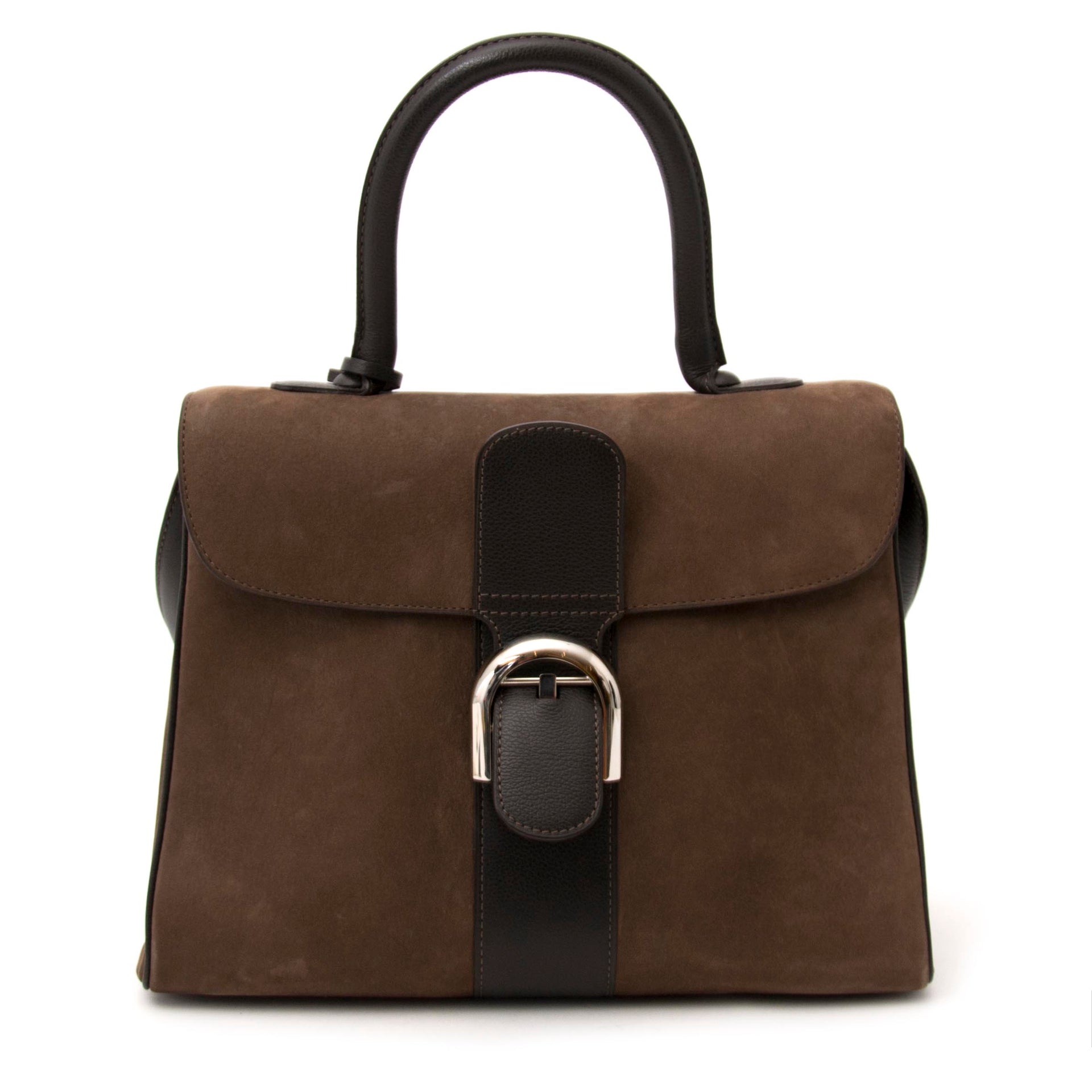 shop safe Delvaux Brown Bicolor Brillant MM + Strap online at the best price