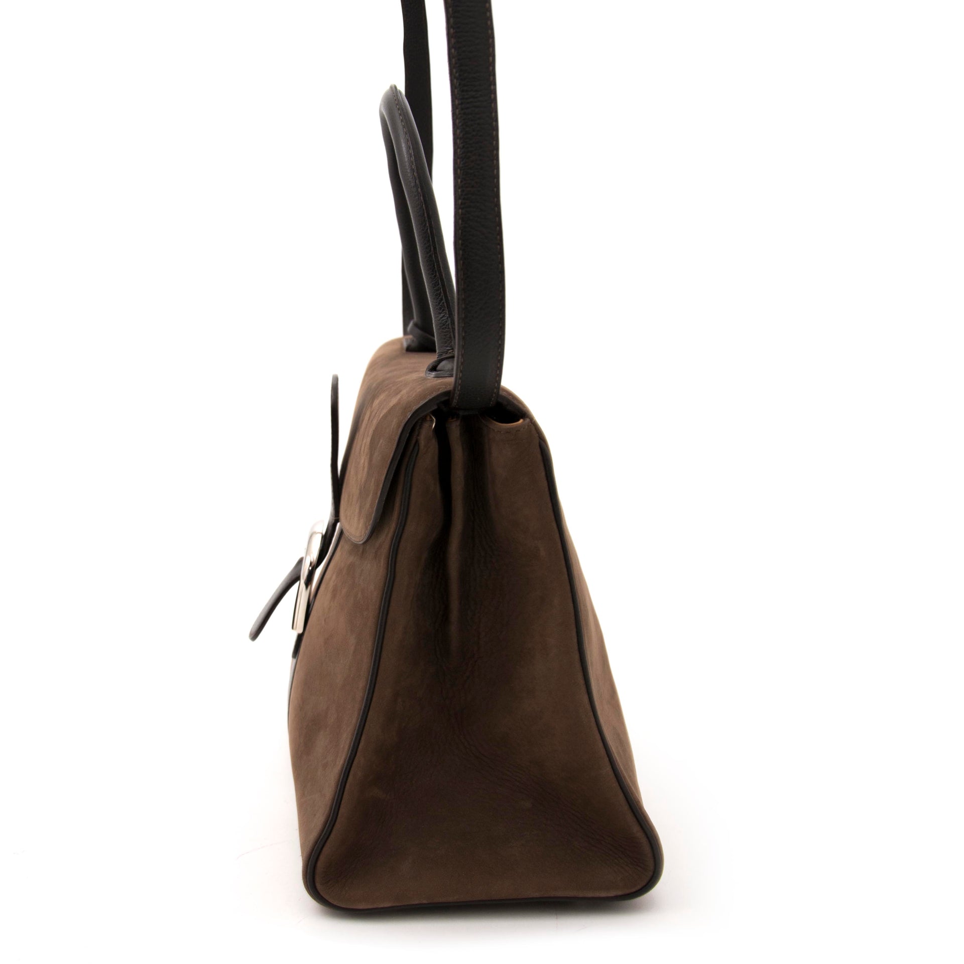 shop safe Delvaux Brown Bicolor Brillant MM + Strap online at the best price