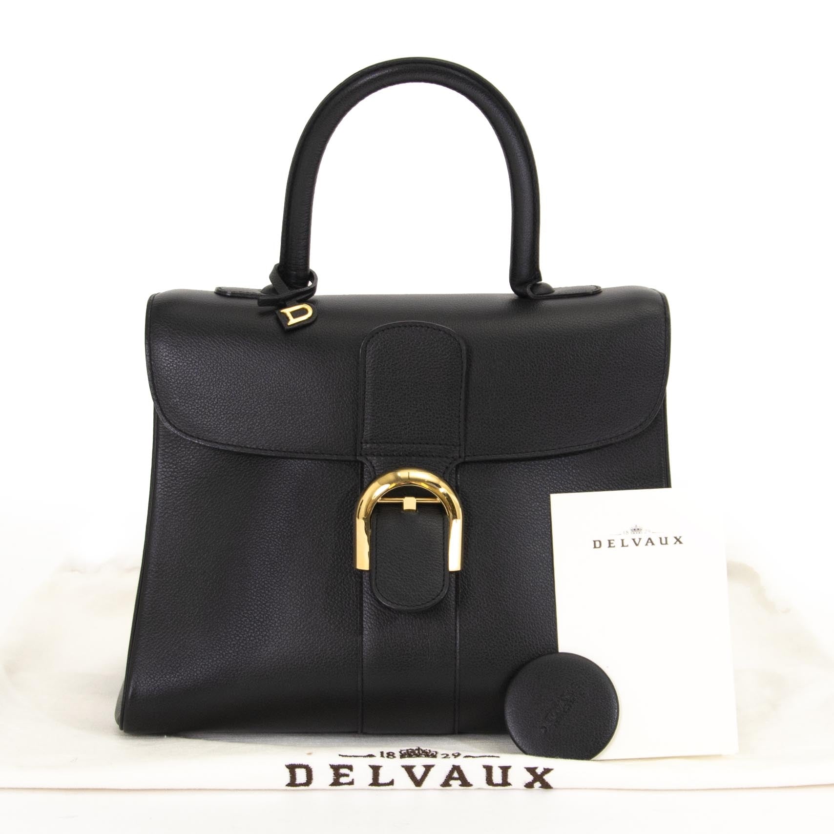 Delvaux Brillant MM Jumping Black in excellent preloved condition for sale. shop now