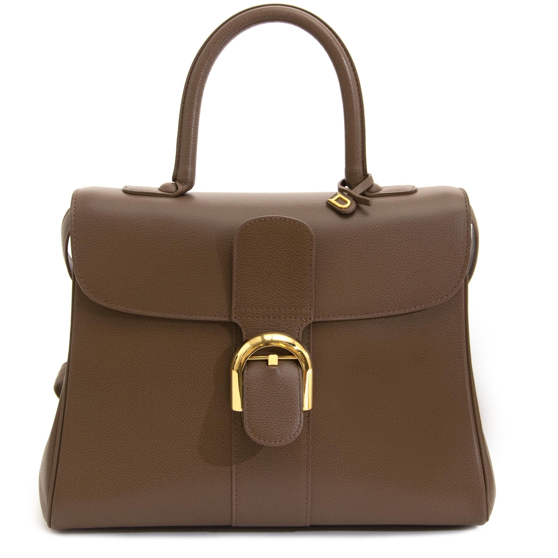 Delvaux Brillant MM Jumping Taupe for sale at Labellov secondhand luxury in Antwerp