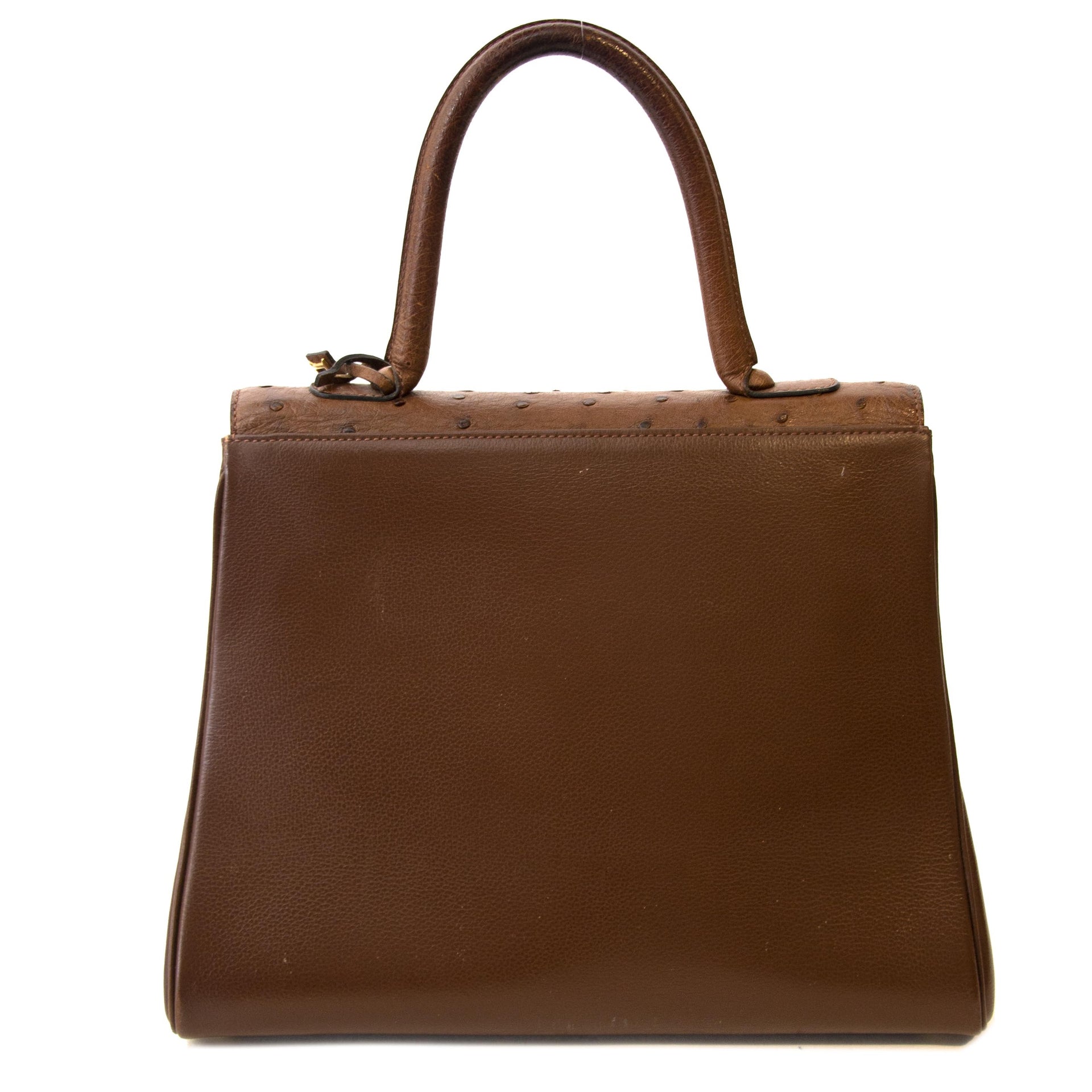 looking for a Delvaux Brillant Brown Ostrich MM Bag? now online at labellov.com for the best price