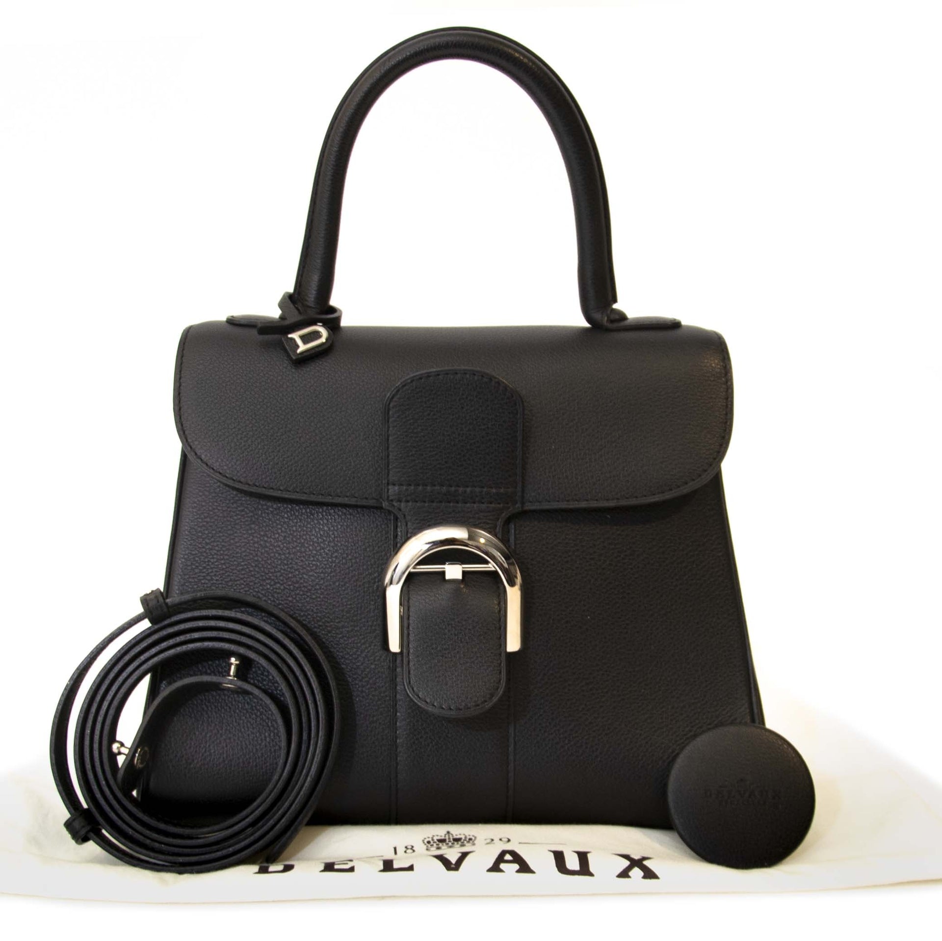 *AS NEW*Delvaux Brillant Black PM + Strap