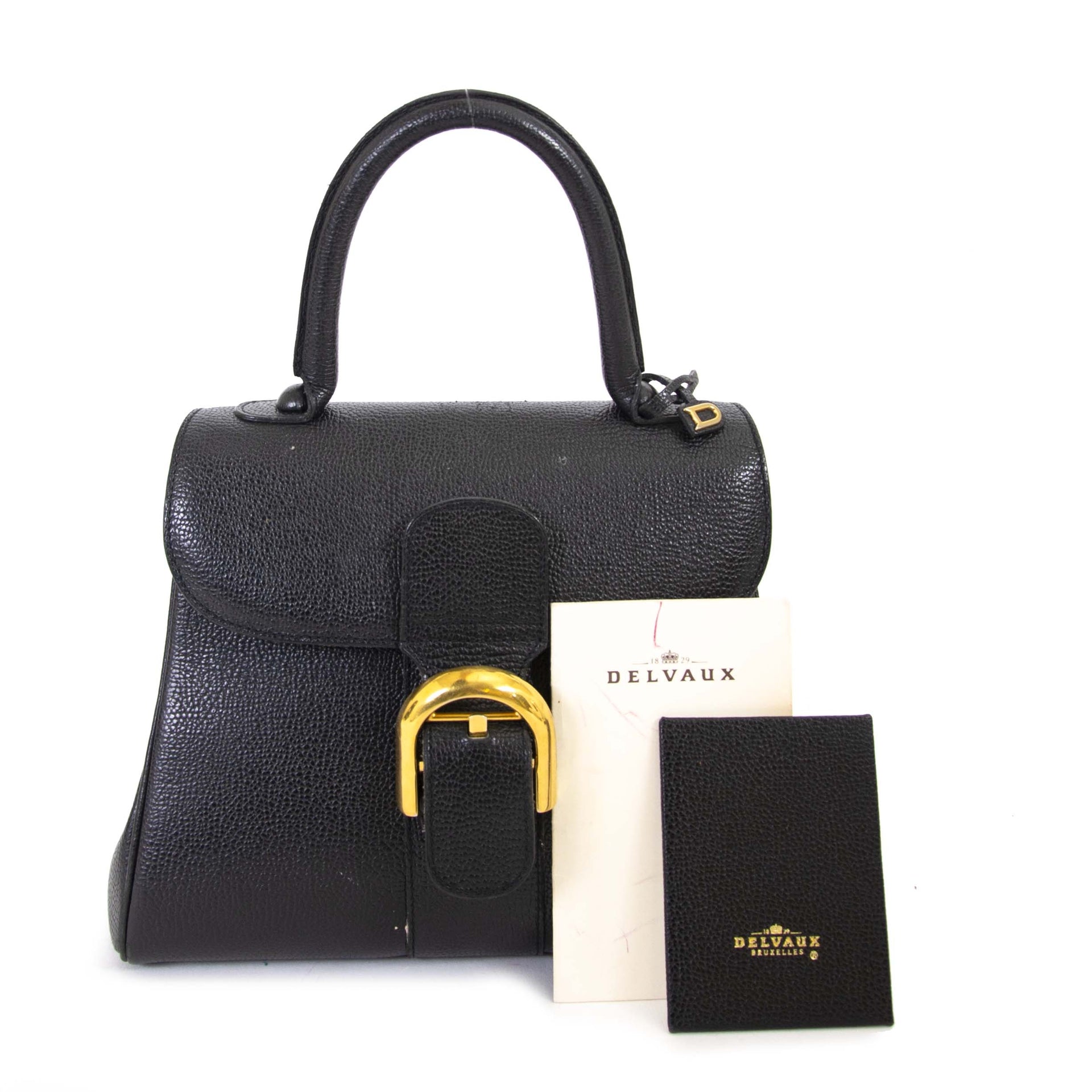 Delvaux Black Brillant PM Bag now for sale at labellov vintage fashion webshop belgium
