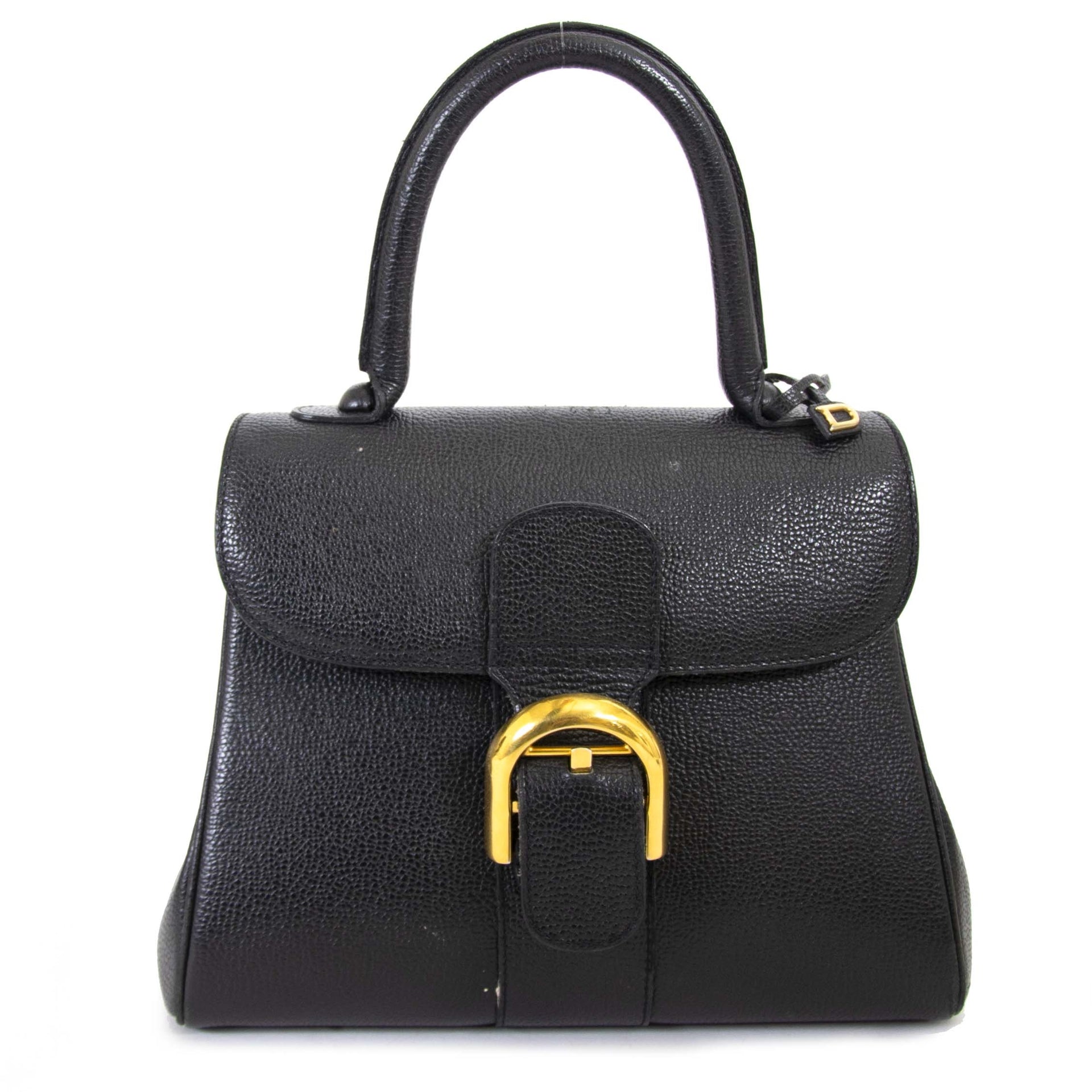 Delvaux Black Brillant PM Bag now for sale at labellov vintage fashion webshop belgium