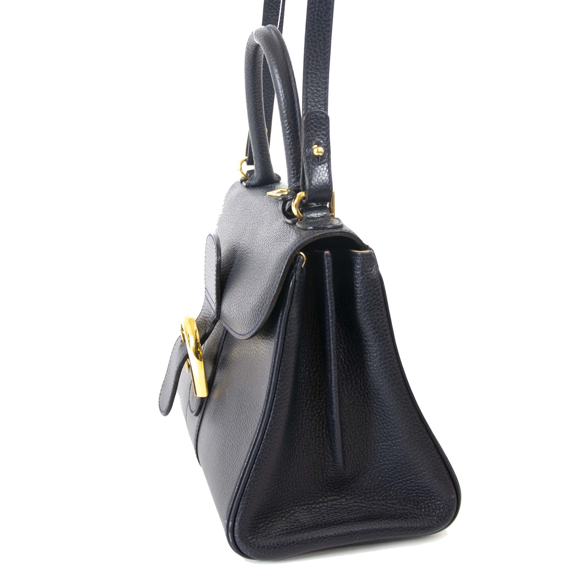 Delvaux brillant donker blauw pm tas nu te koop bij labellov vintage mode webshop belgië
