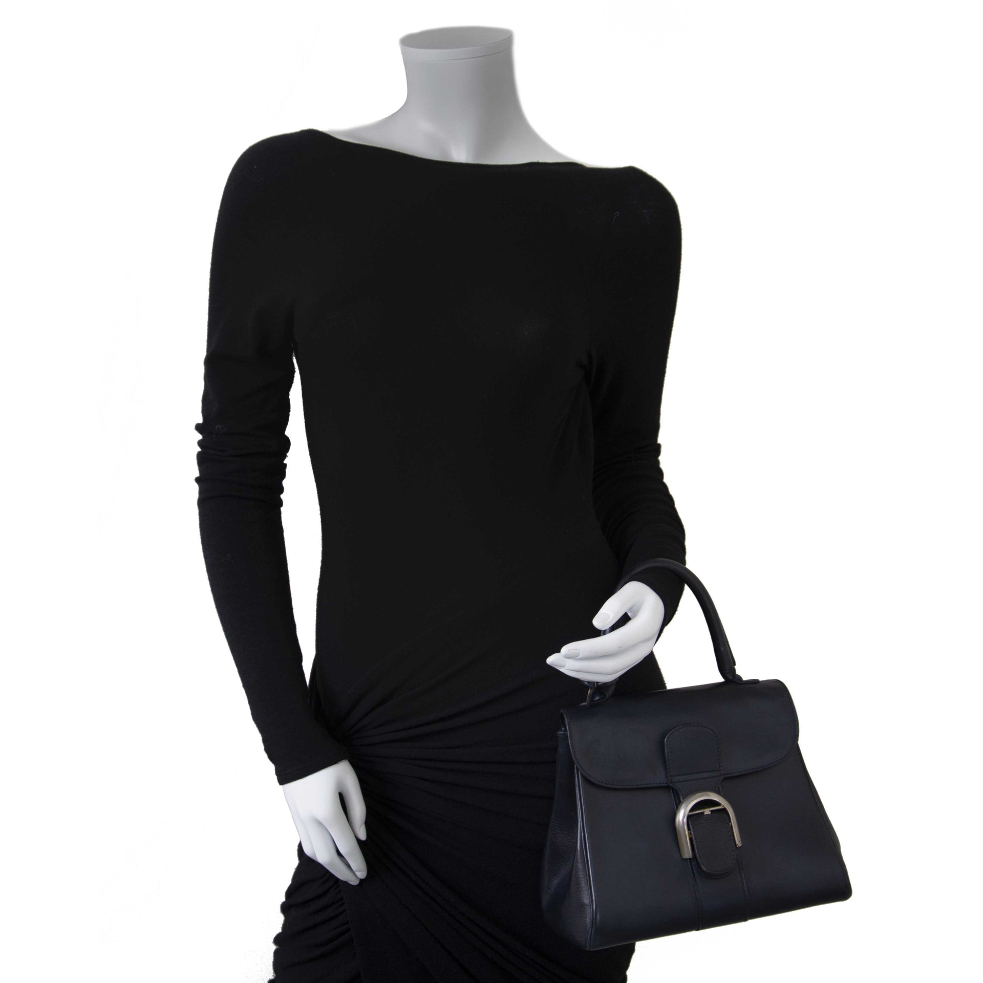 Delvaux Brillant PM Black Bag now for sale at labellov vintage fashion webshop belgium