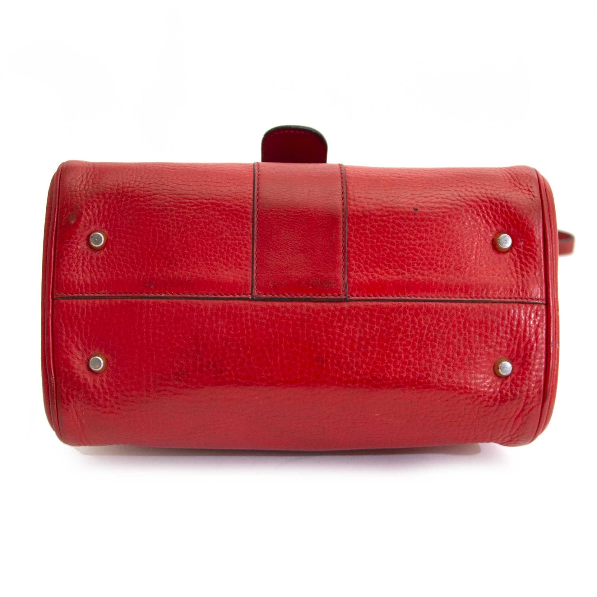 Delvaux Red Brillant PM Bag + Strap now for sale at labellov vintage fashion webshop belgium