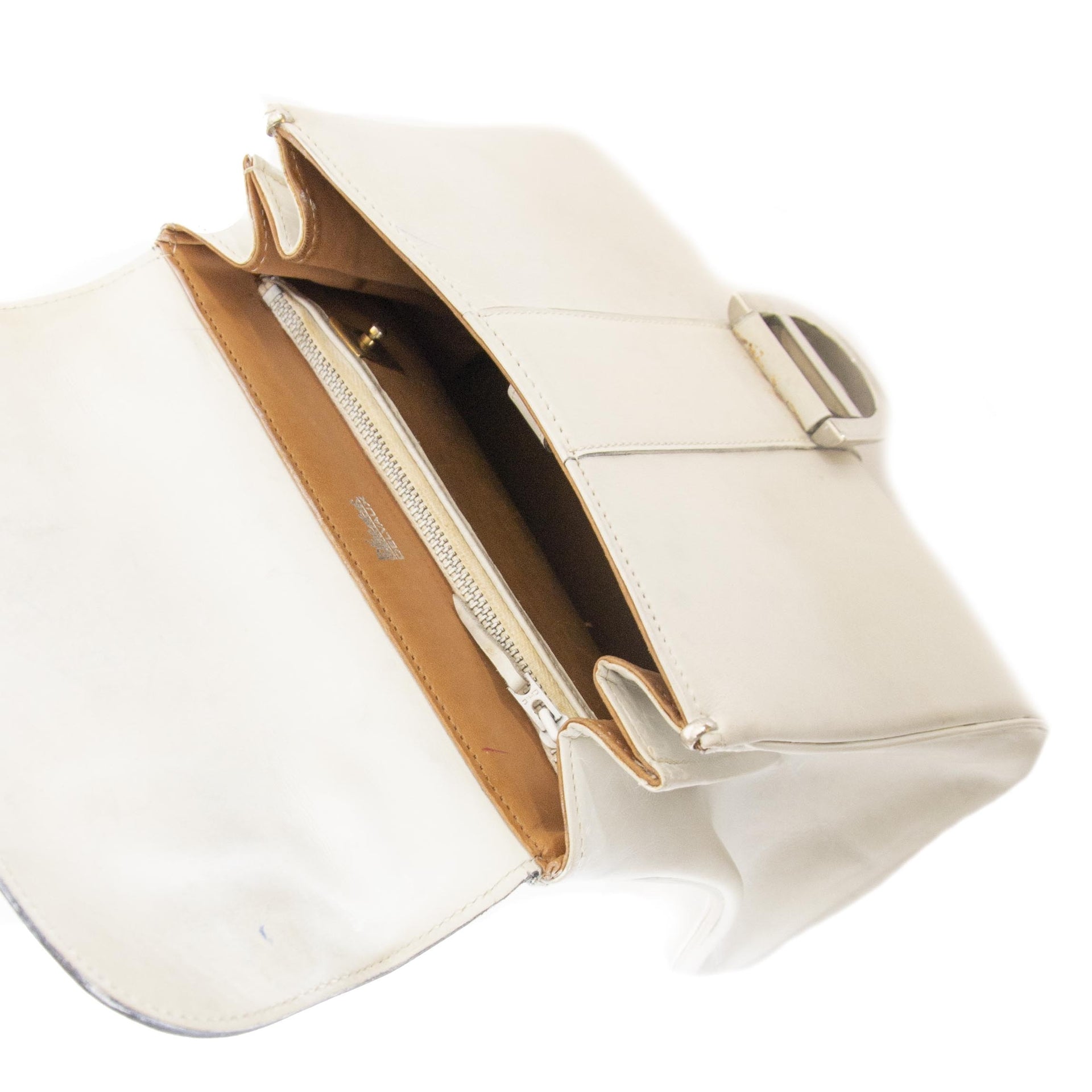 Delvaux Brillant White PM Sac blanc à vendre à labellov vintage webshop de mode belgique