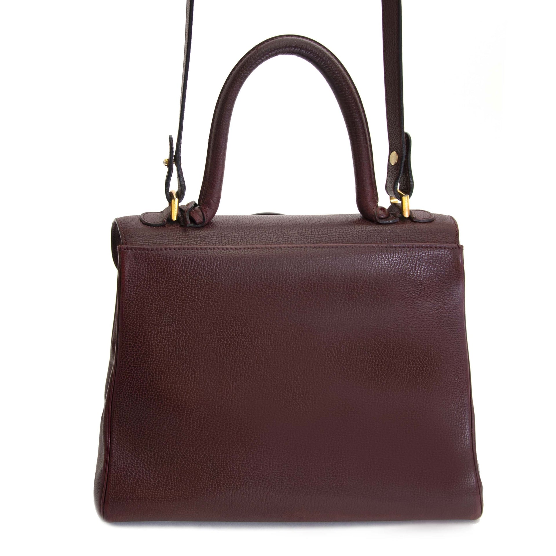 Delvaux Brillant Bordeaux MM GHW + Strap now for sale at labellov vintage fashion webshop belgium