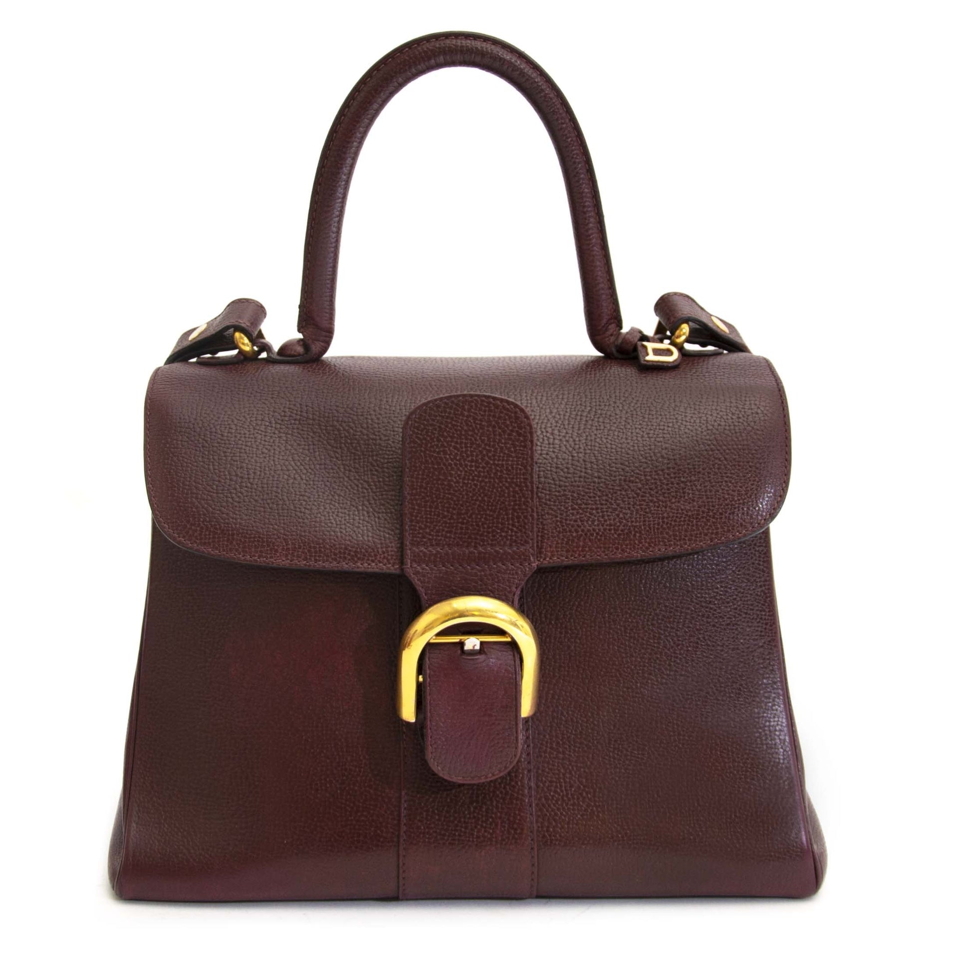 Delvaux Brillant Bordeaux MM GHW + Strap now for sale at labellov vintage fashion webshop belgium