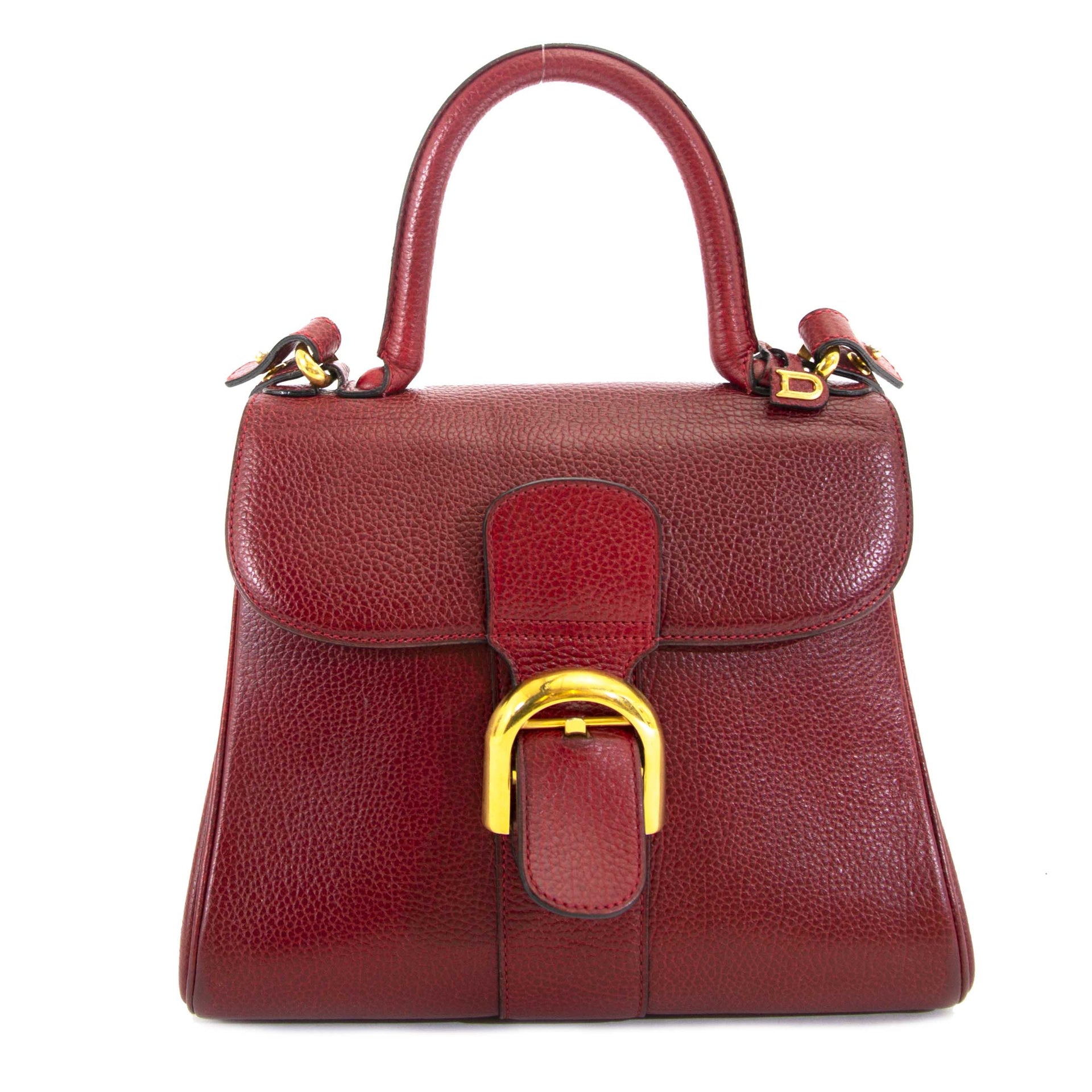 shop veilig online tweedehands Delvaux Brillant Pm Bordeaux + STRAP