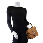 Delvaux Brillant Rouilly Cognac Top Handle Bag