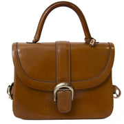 Delvaux Brillant Rouilly Cognac Top Handle Bag