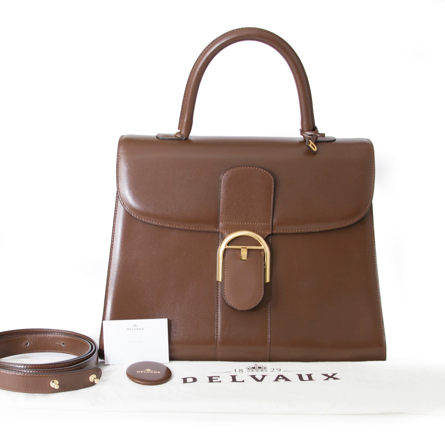 acheter en ligne pour le meilleur prix sac a main Delvaux Noisette Brillant GM comme neuf site en ligne labellov.com