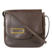 Delvaux Brown Leather Crossbody Bag now for sale at labellov vintage fashion webshop belgium