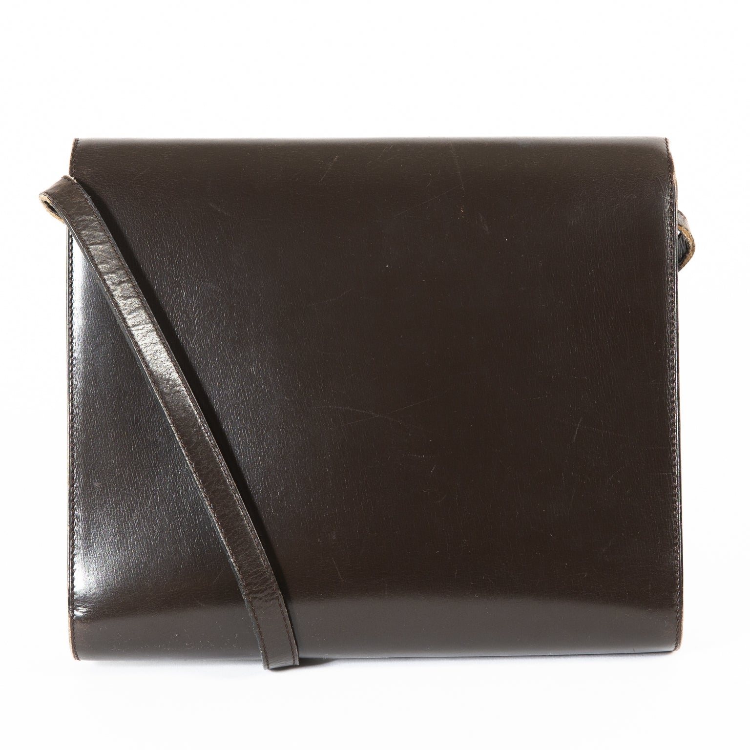 Delvaux Brown Envelope Shoulder Bag now for sale at labellov vintage fashion webshop belgium