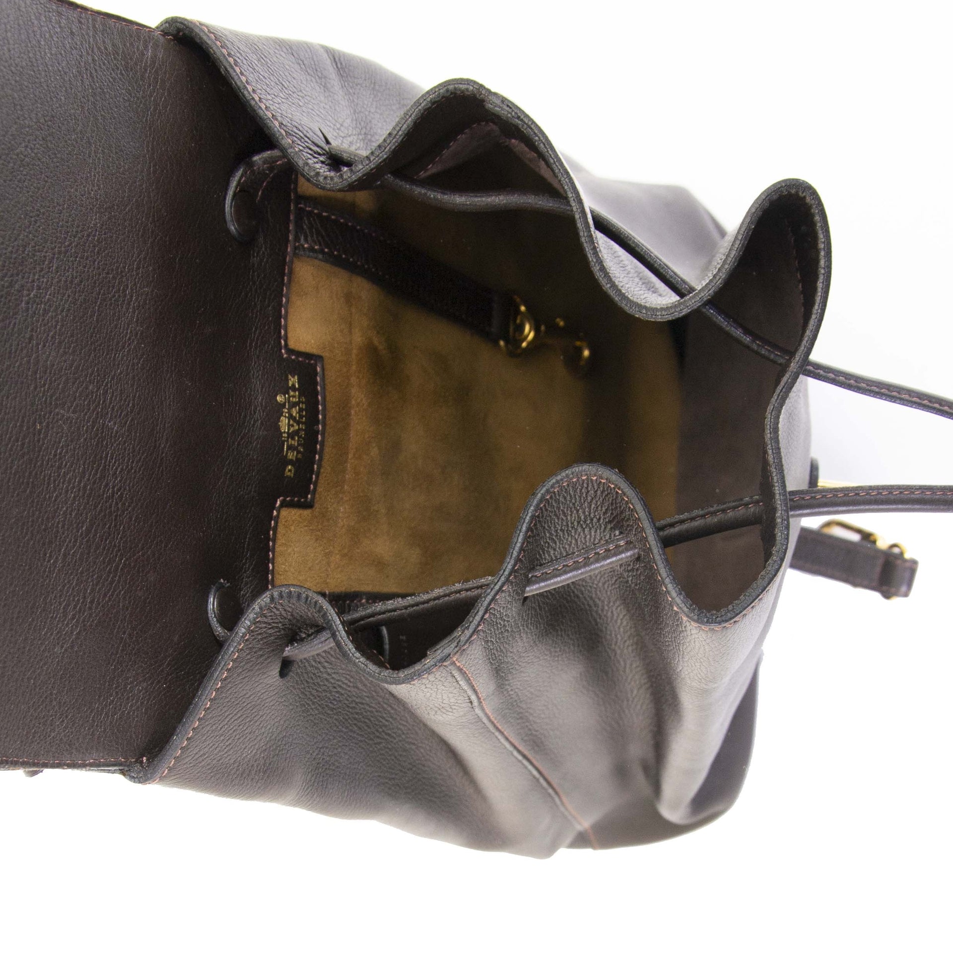 Delvaux Brown Backpack now for sale at labellov vintage fashion webshop belgium