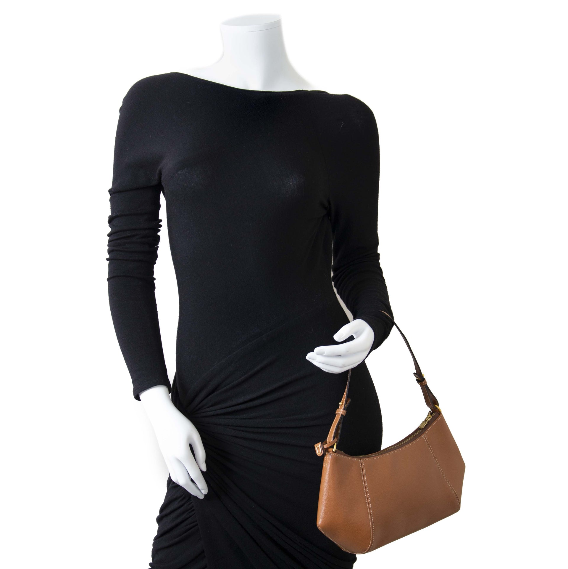 Delvaux Désir Cognac Leather Shoulder Bag now for sale at labellov vintage fashion webshop belgium