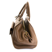 Delvaux Taupe Leather Doctor Bag te koop bij Labellov luxury vintage in Antwerp