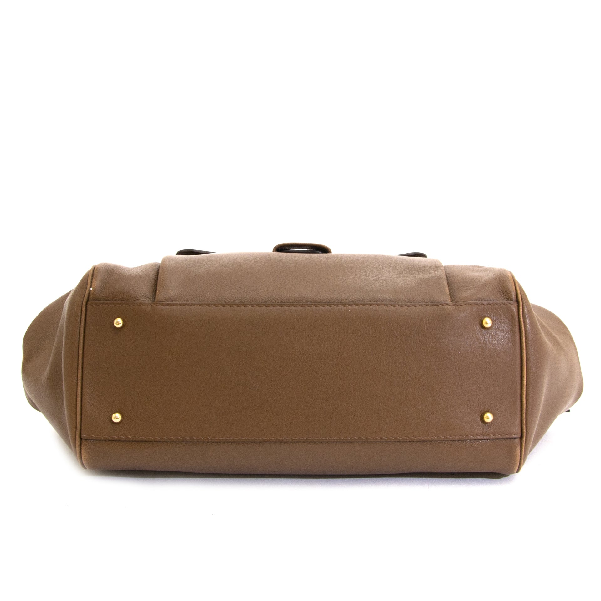 Delvaux Taupe Leather Doctor Bag kopen en verkopen aan de beste prijs bij Labellov