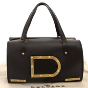 achetez seconde main Delvaux Brown Leather Louise Boston chez labellov vintage boutique de mode