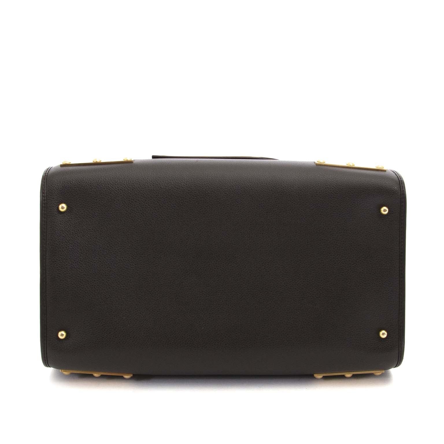 buy safe and online second hand Delvaux Brown Leather Louise Boston at labellov vintage online shop