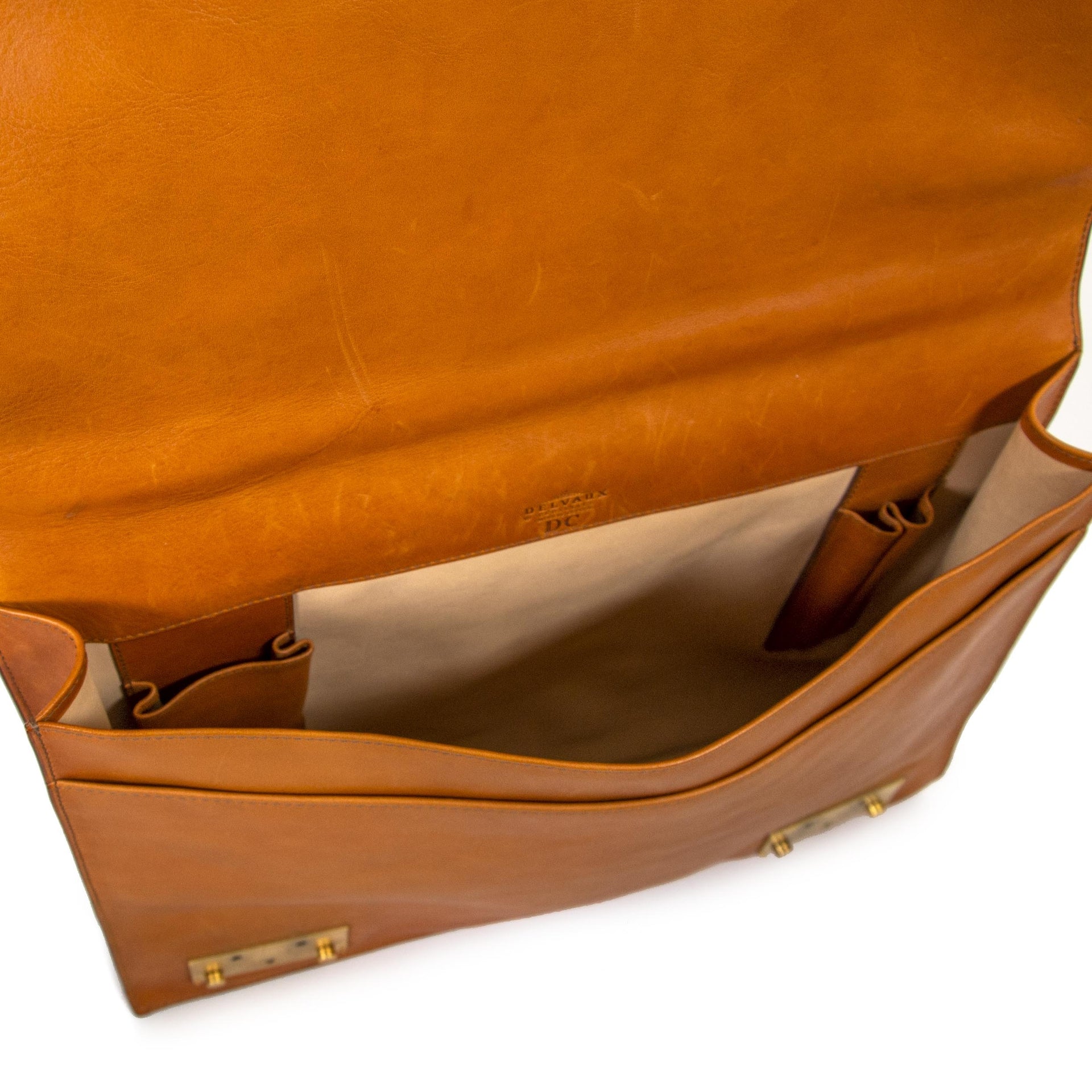 achetez Delvaux Men's Vachetta Leather Briefcase chez labellov pour le meilleur prix