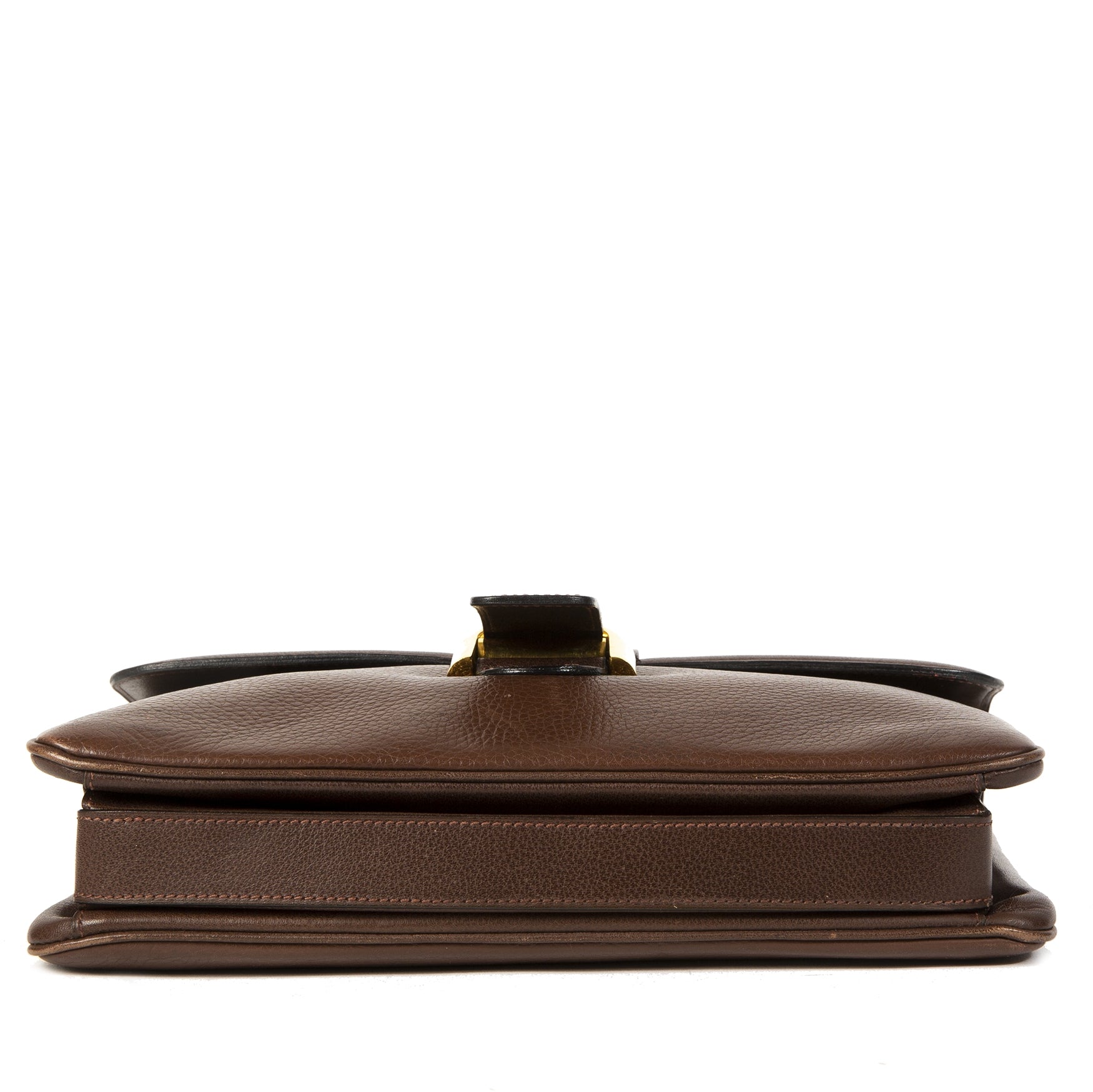 koop jou tweedehands Delvaux Brillant Brown Shoulder Bag online