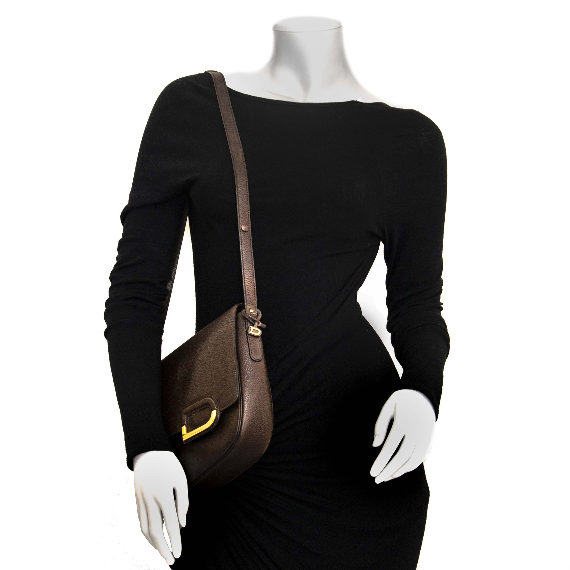 Delvaux Brown Logo Crossbody Bag te koop aan de beste prijs bij Labellov